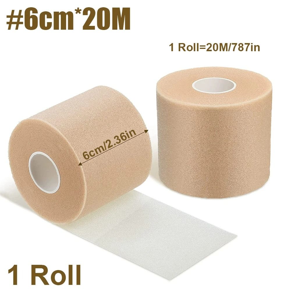RGGMQQ 4 Roll Athletic Pre Wrap Tape for Sports and Hair