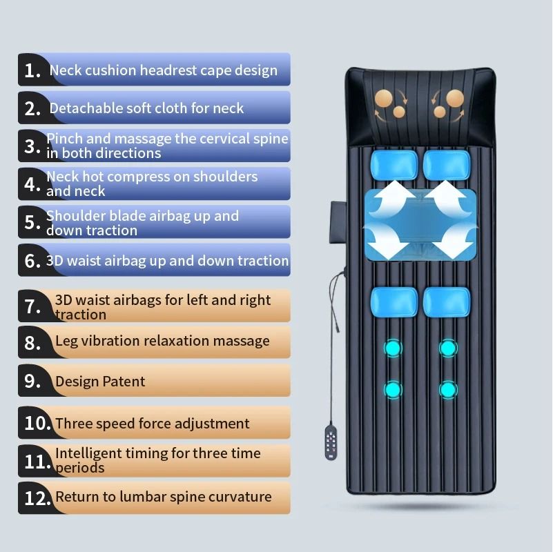 Heated Full Body Massage Mat with Airbag Traction