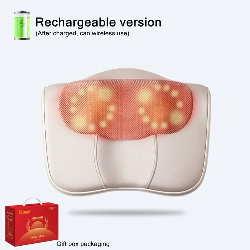 Heated Airbag Neck Massage Pillow for Full Body Relaxation