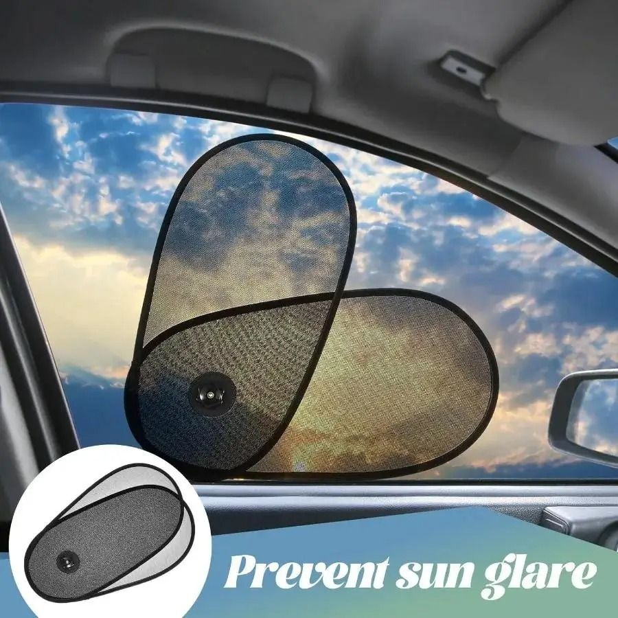 1pc Adjustable Car Side Window Sun Visor with Suction Cups