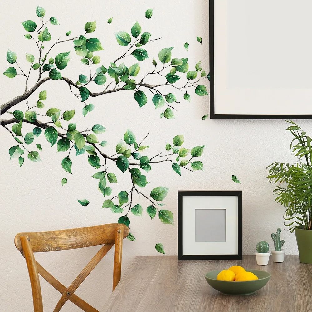 Botanical Branch and Leaf Wall Sticker for Fresh Nature Inspired Decor