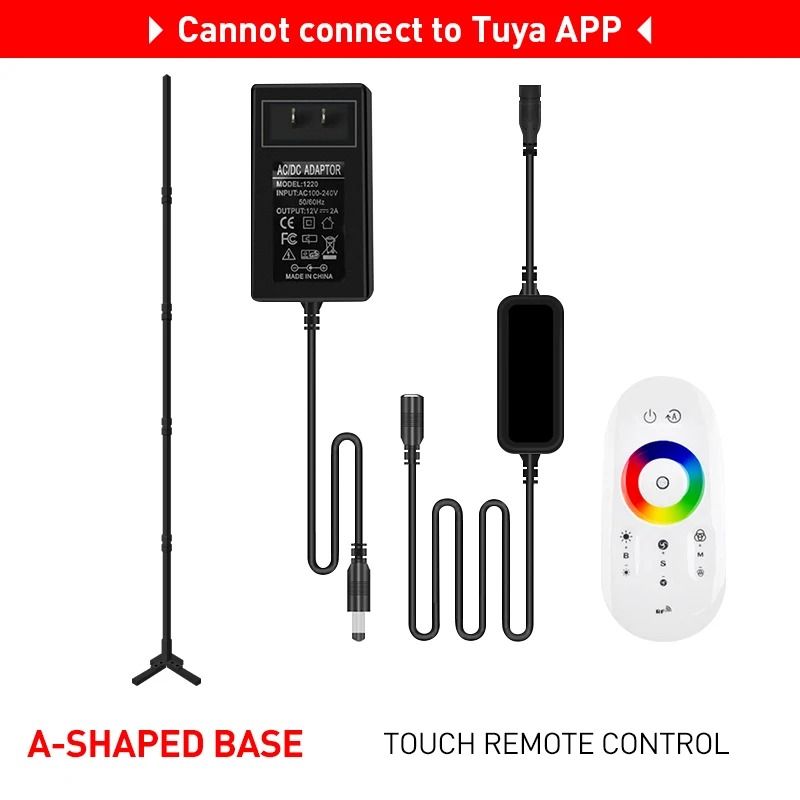 Smart Tuya RGB Corner Floor Lamp with App and Remote Mood Lighting