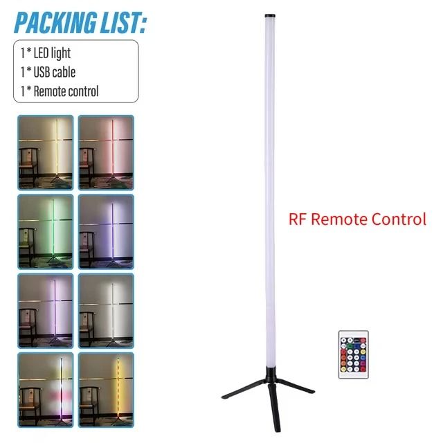 LumiTone Smart RGB Warm Cool White USB Corner Floor Lamp Lighting
