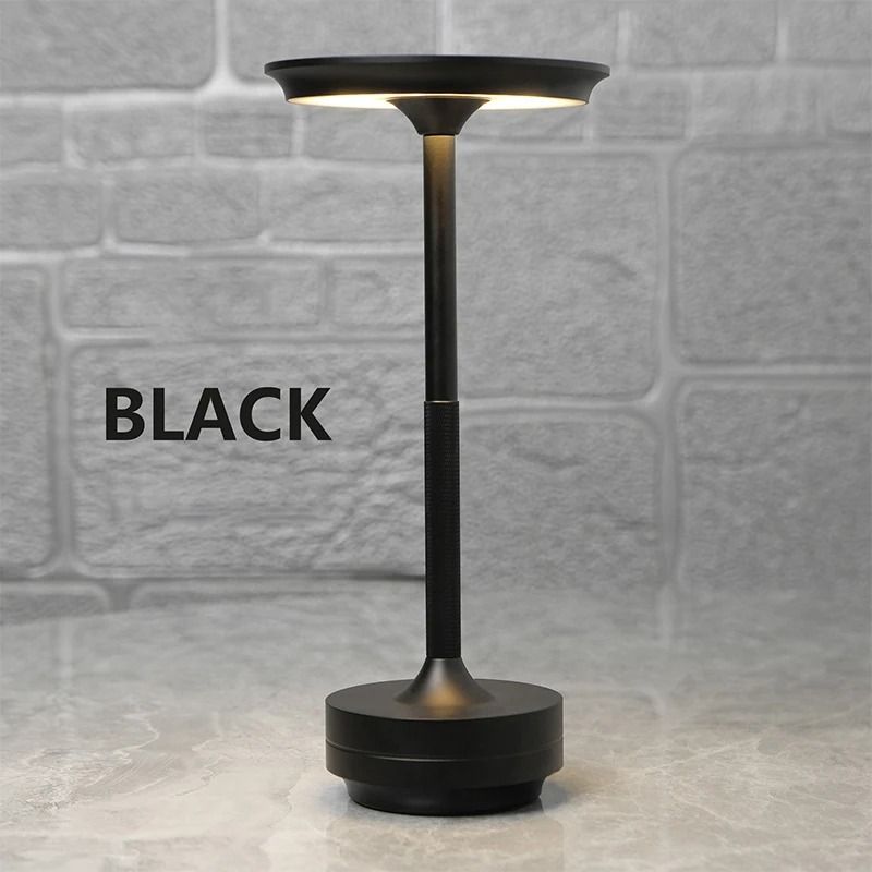 Rechargeable Retro Touch Table Lamp with Cordless USB C Ambient Lighting
