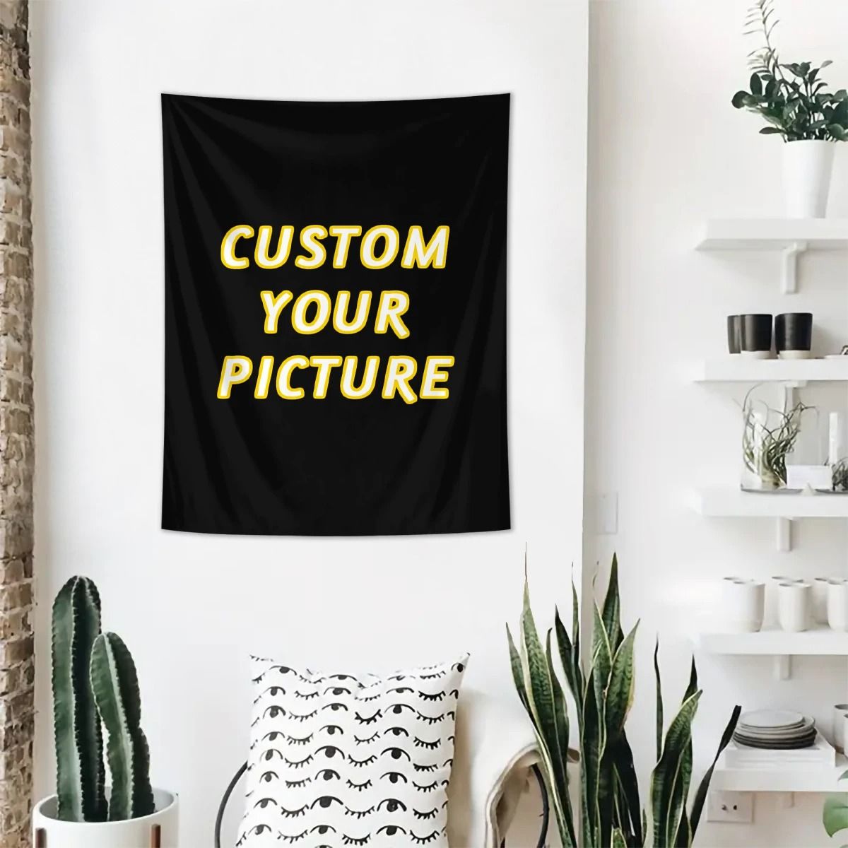 Personalized Custom Tapestry Banner with Photo Logo Text for Events and Home Decor