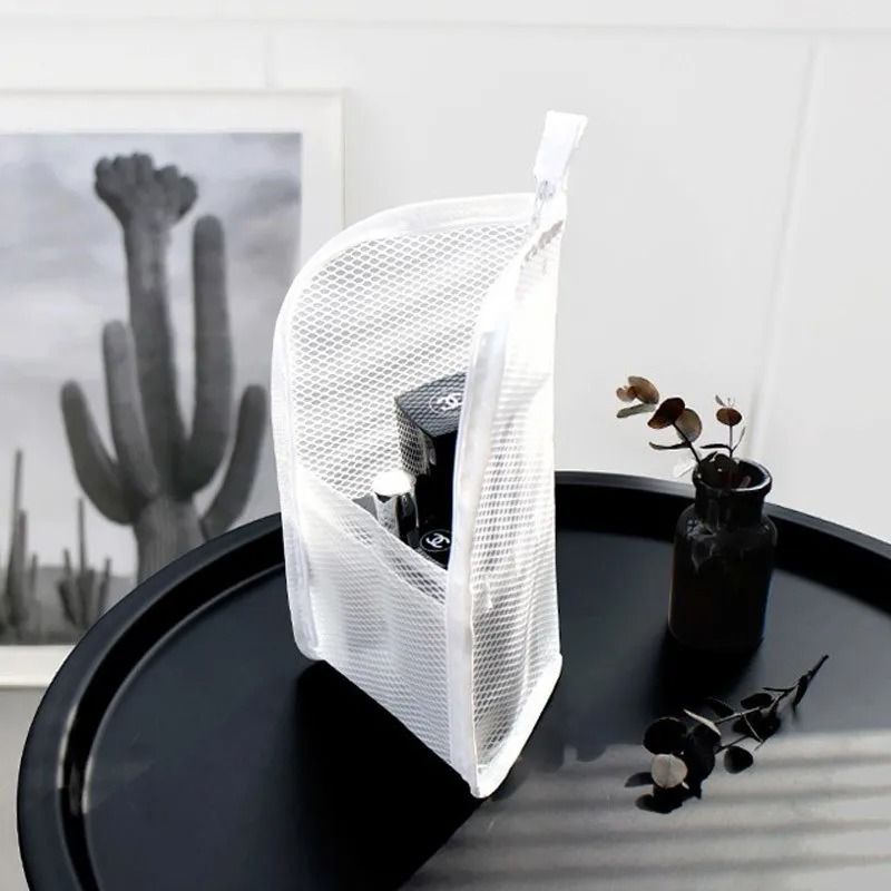 Portable EVA Mesh Makeup Bag For Organized Travel Toiletry Beauty Storage