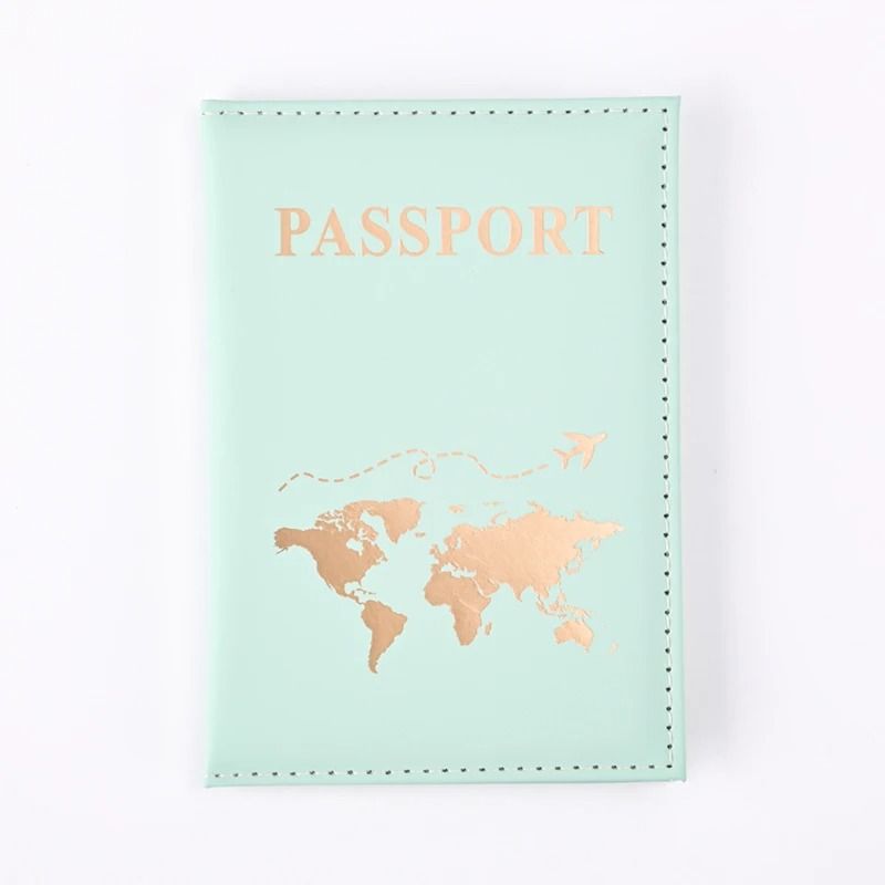 Stylish World Map Passport Holder With Card Slots For Easy Travel