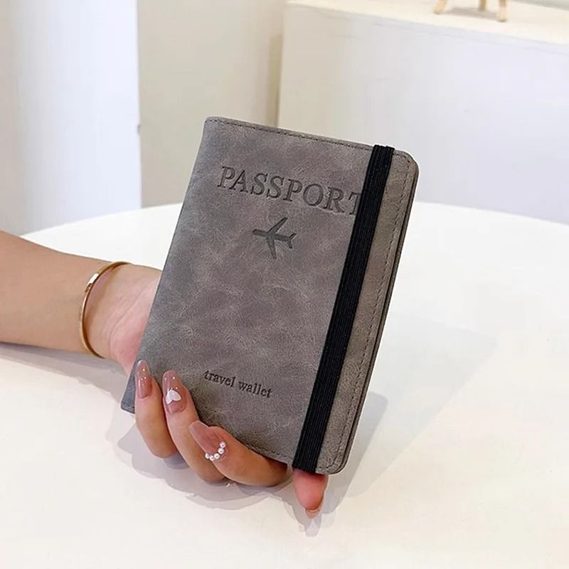 Organized PU Leather Passport Wallet With Card Storage For Business Travel