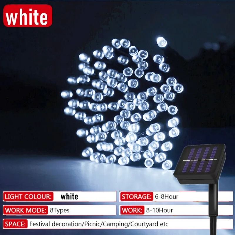 Solar Powered Waterproof Fairy String Lights For Magical Outdoor Holiday Decor