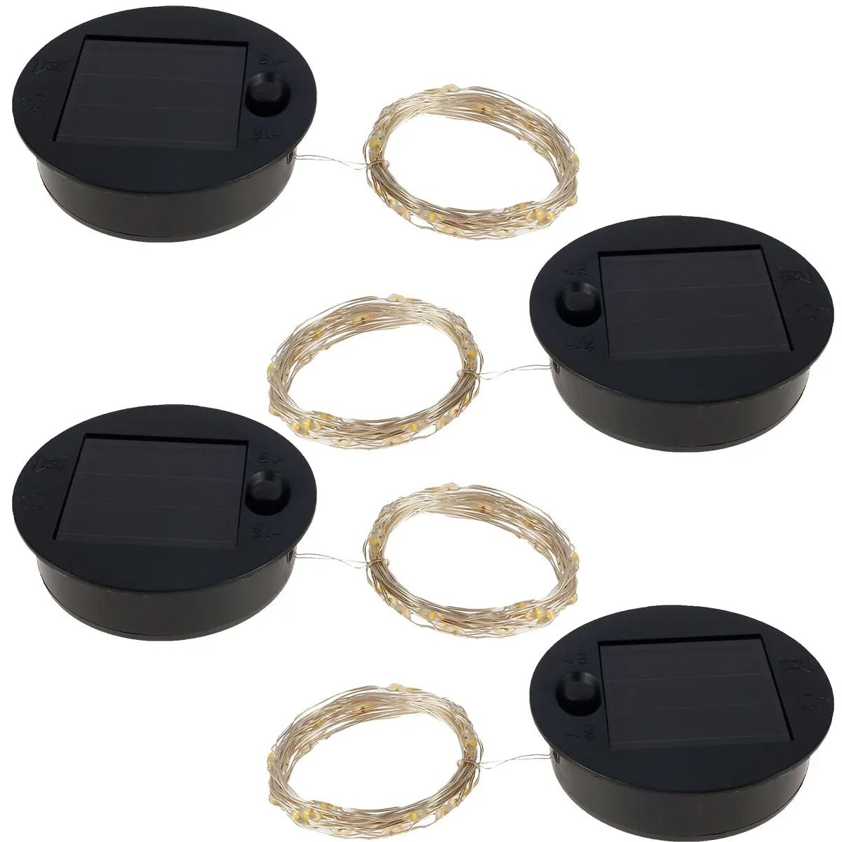 Solar Lantern Replacement Lid With 30 LED String Lights Outdoor Decor