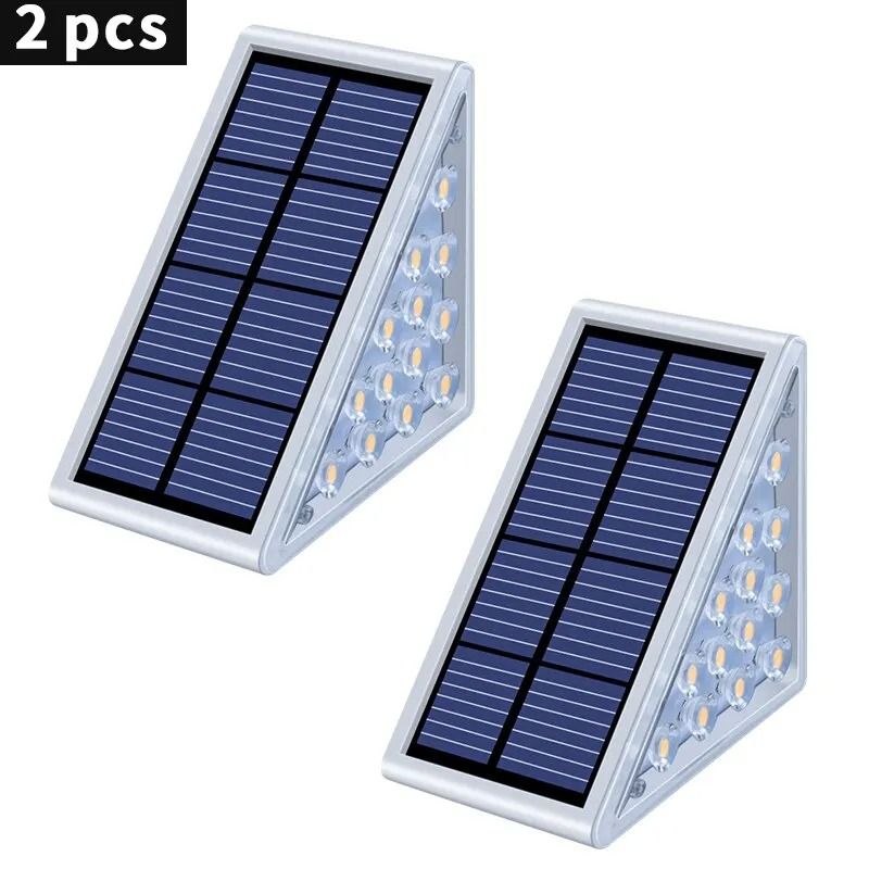 Solar Waterproof Step Lights With Lens For Safer Garden Deck Paths
