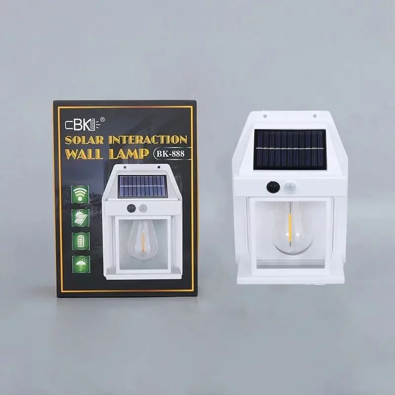 Solar Motion Sensor Wall Lantern Adds Smart Warm Light Outdoors Nightly