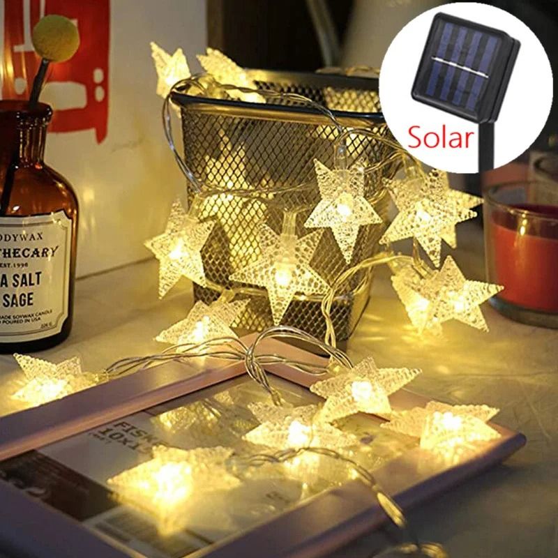 Solar Star String Lights for Magical Outdoor Garden Wedding Decor Ambiance