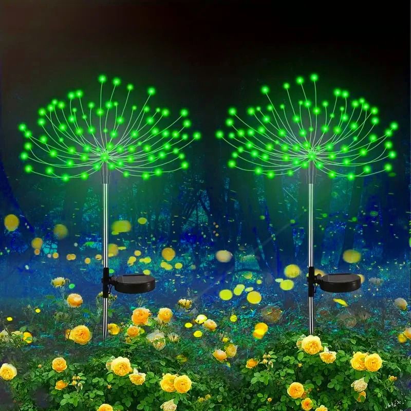 Solar Firework Dandelion Garden Lights for Magical Waterproof Lawn Pathway Decor