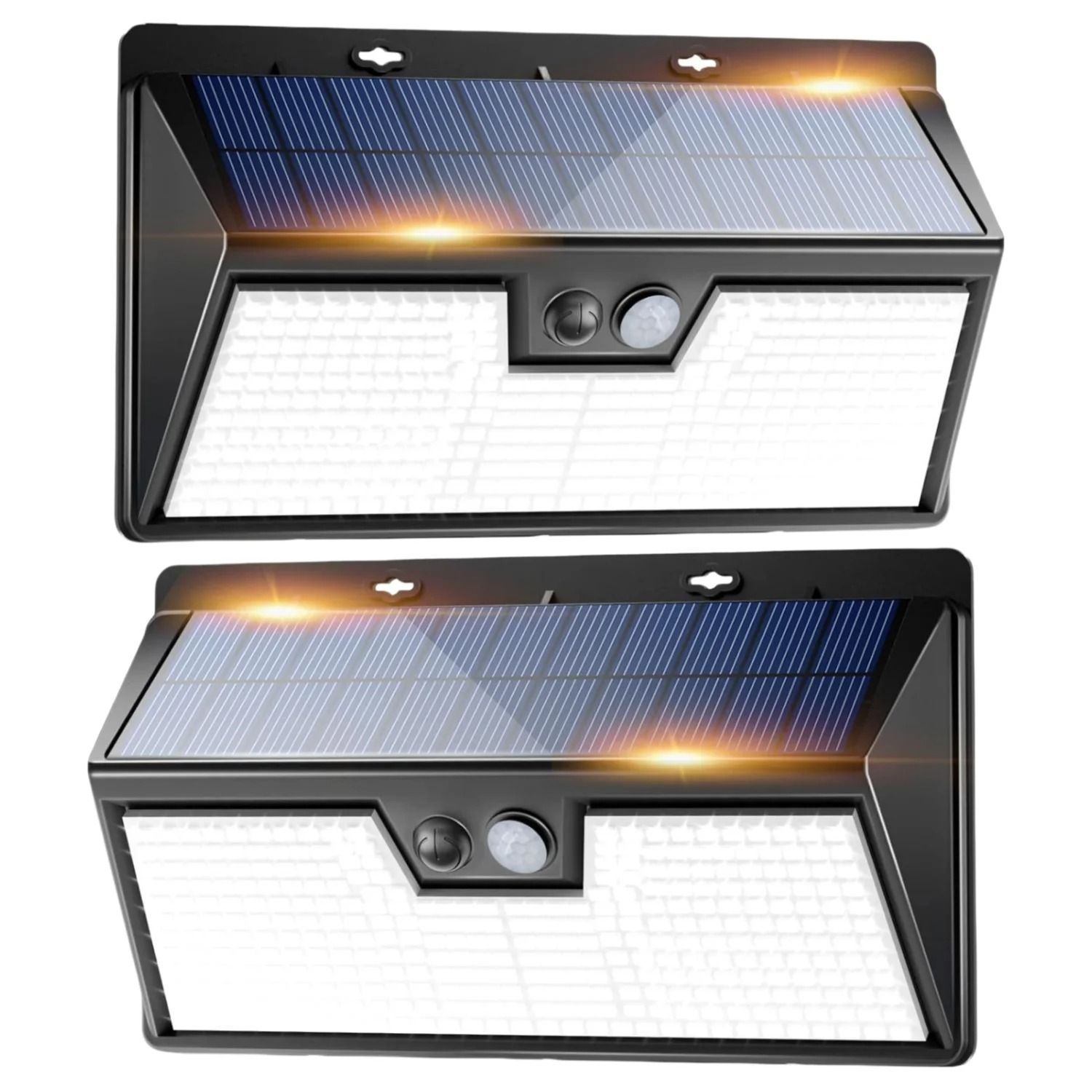 Solar Motion Sensor Wall Lights for Bright Outdoor Security and Safety