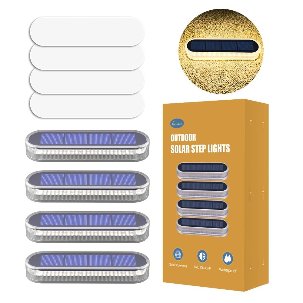 Solar Deck Lights for Waterproof Automatic Steps Docks Driveways Patios Fences