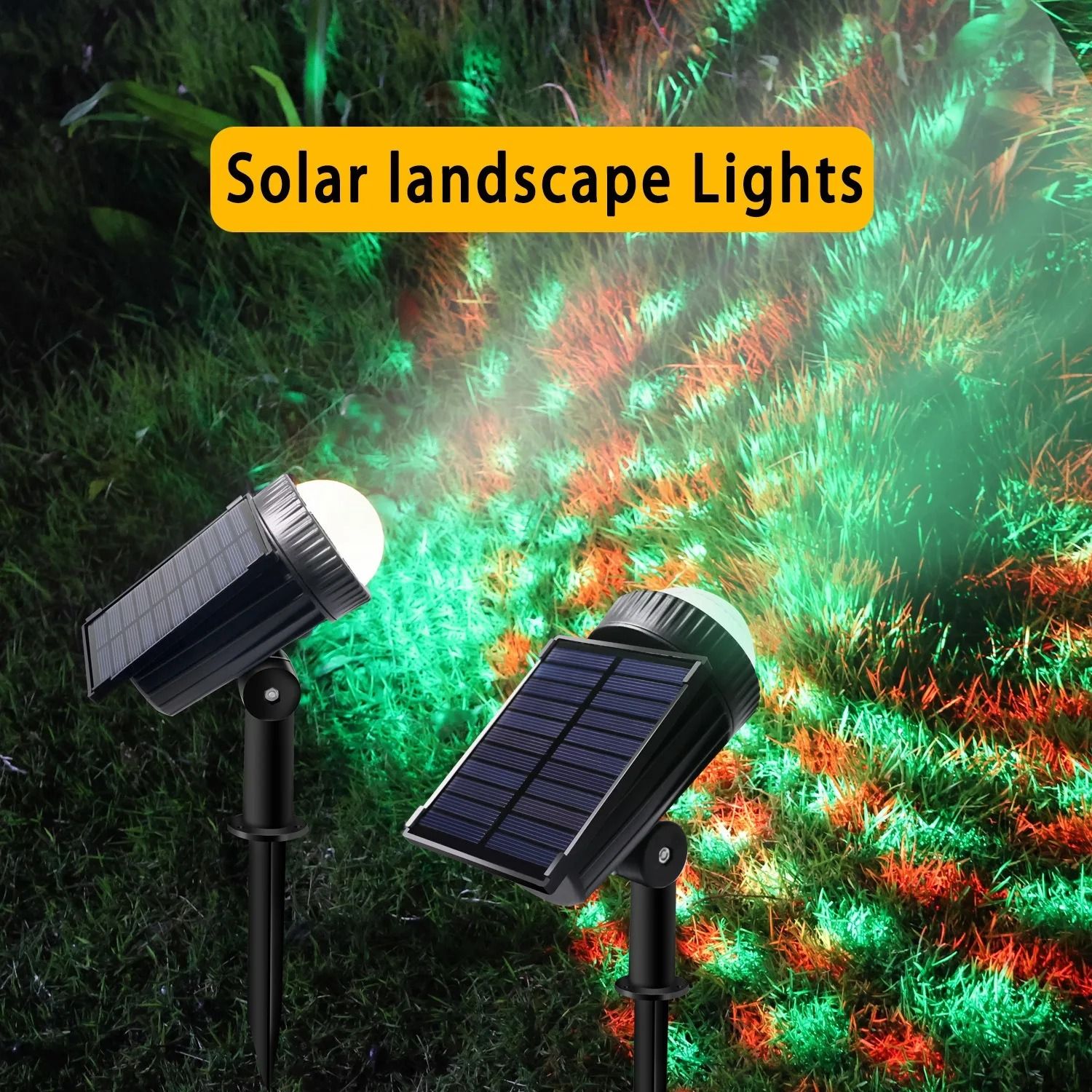 RGB Solar Lawn Lights for Colorful Garden Courtyard Pathway Decoration Lighting