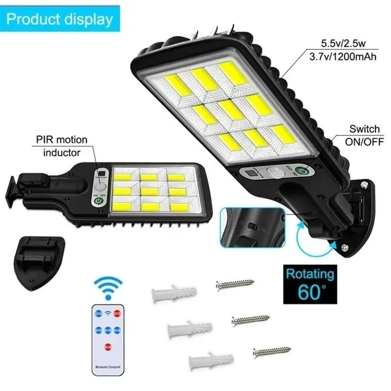 Solar Motion Sensor Wall Light for Bright Outdoor Security and Convenience