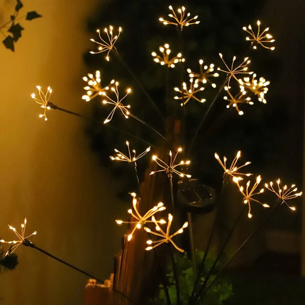Solar Firework Garden Lights for Sparkling Outdoor Landscape Pathway Decoration Displays