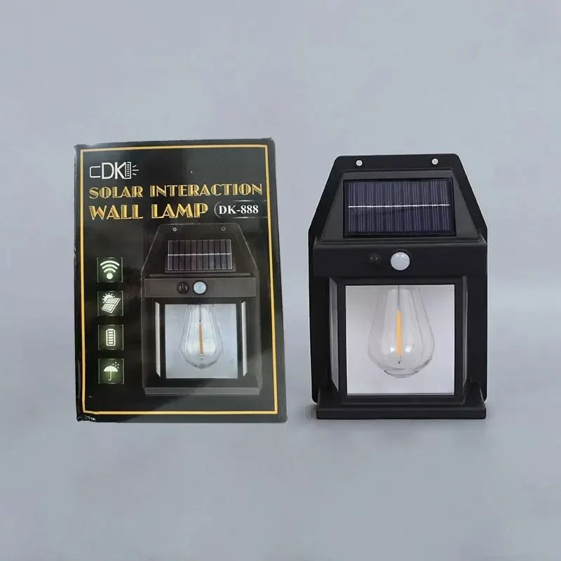 Solar Motion Sensor Wall Lantern for Safer Garden Patio Outdoor Lighting