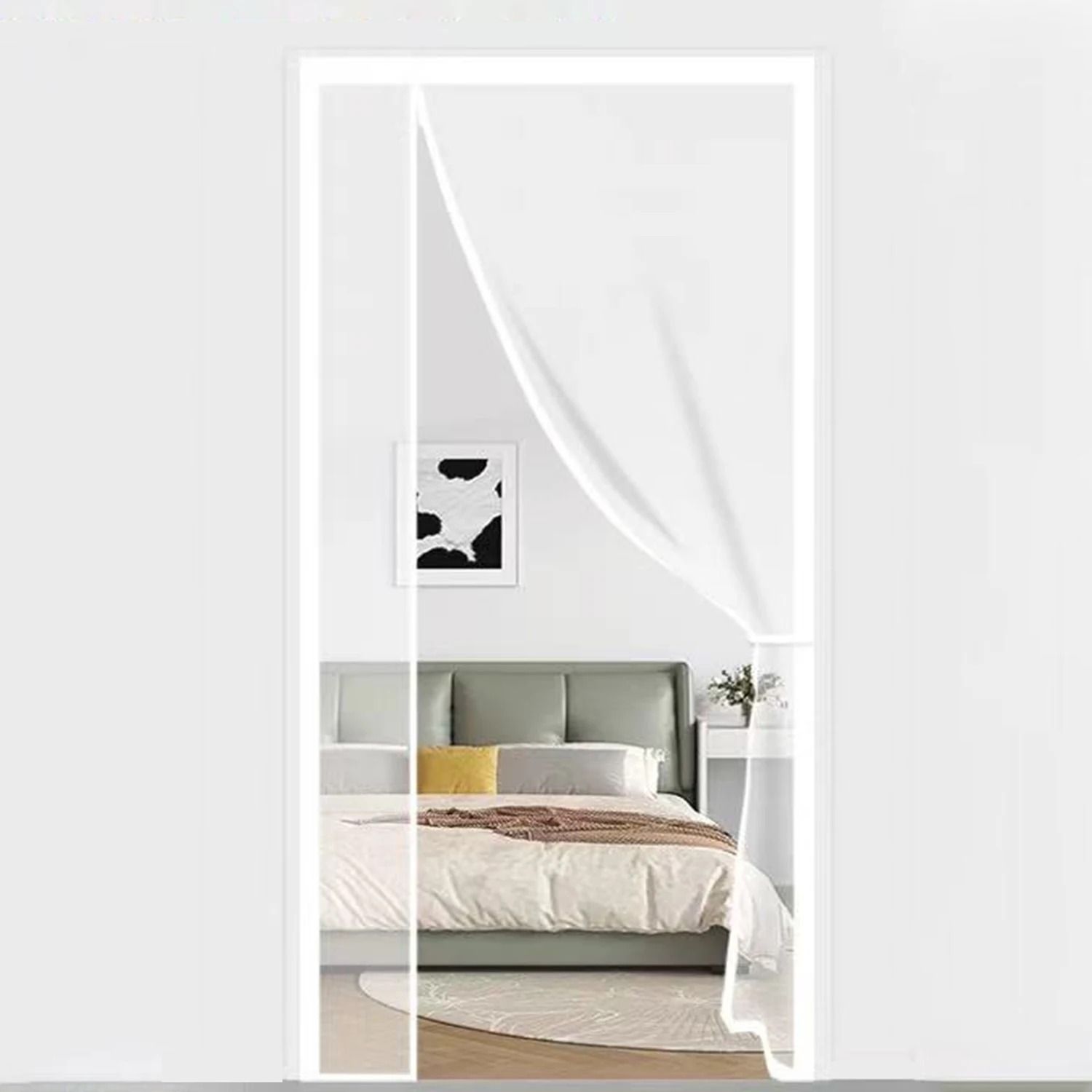 Heavy Duty Magnetic Screen Door with Auto Closing Pet Friendly Mesh