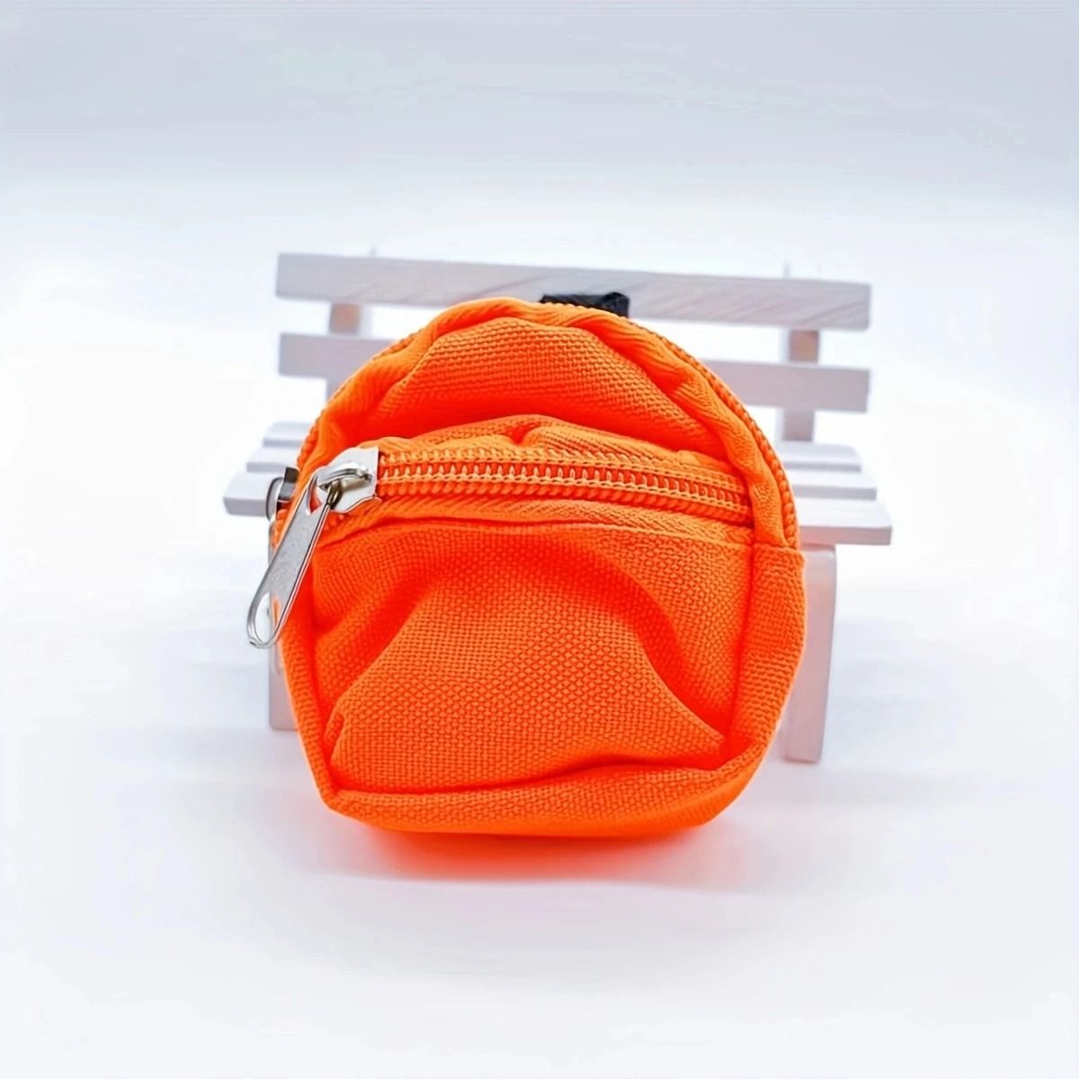 Mini Backpack Coin Purse Keychain with Functional Zipper Storage