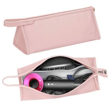 Portable PU Hair Dryer Storage Bag for Curling Irons Curlers and Travel
