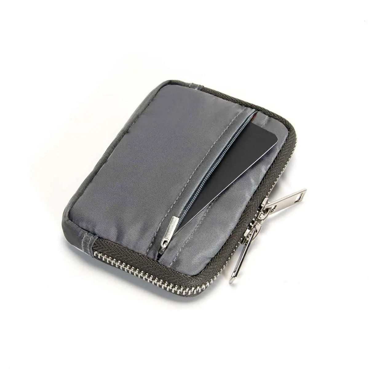 Slim Waterproof Nylon Coin Purse Card Holder Wallet with Keychain for Women