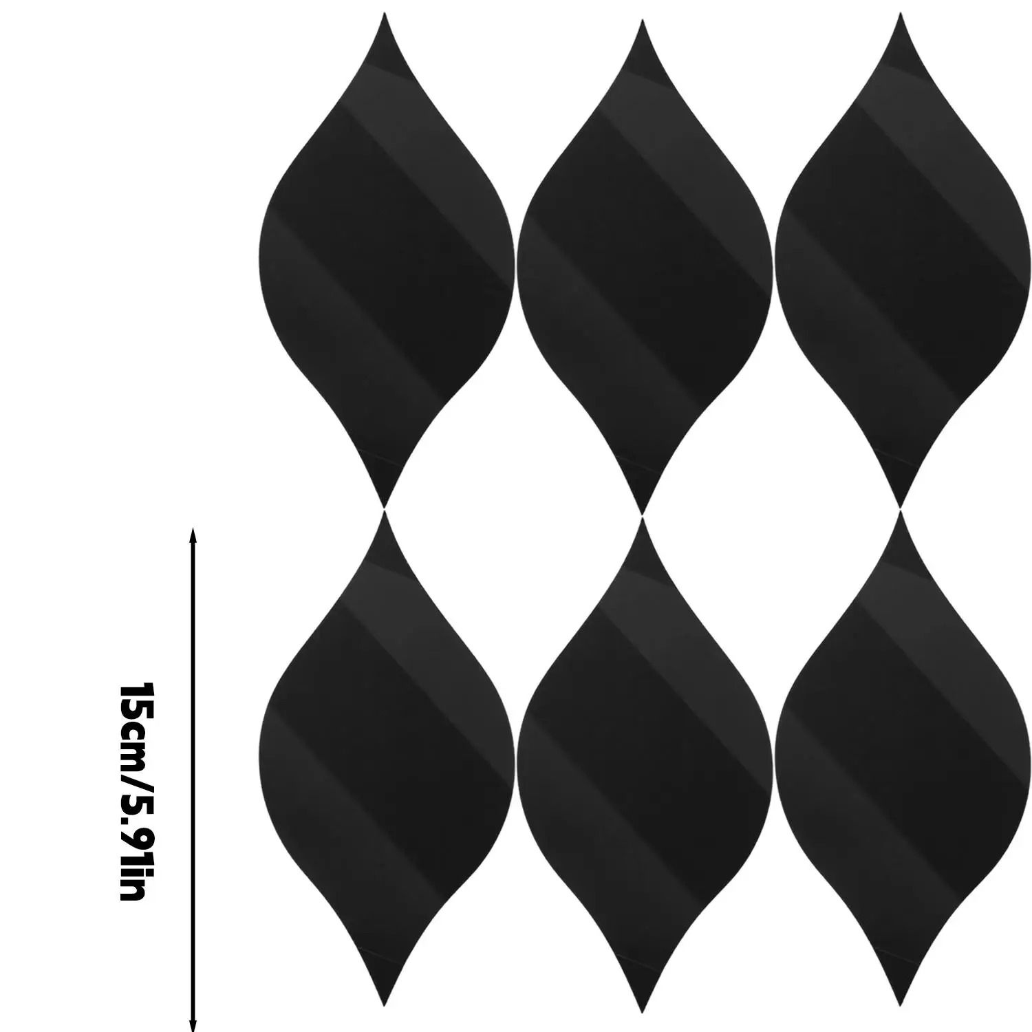 Teardrop Acrylic Mirror Wall Stickers Self Adhesive 3D Decorative Decals