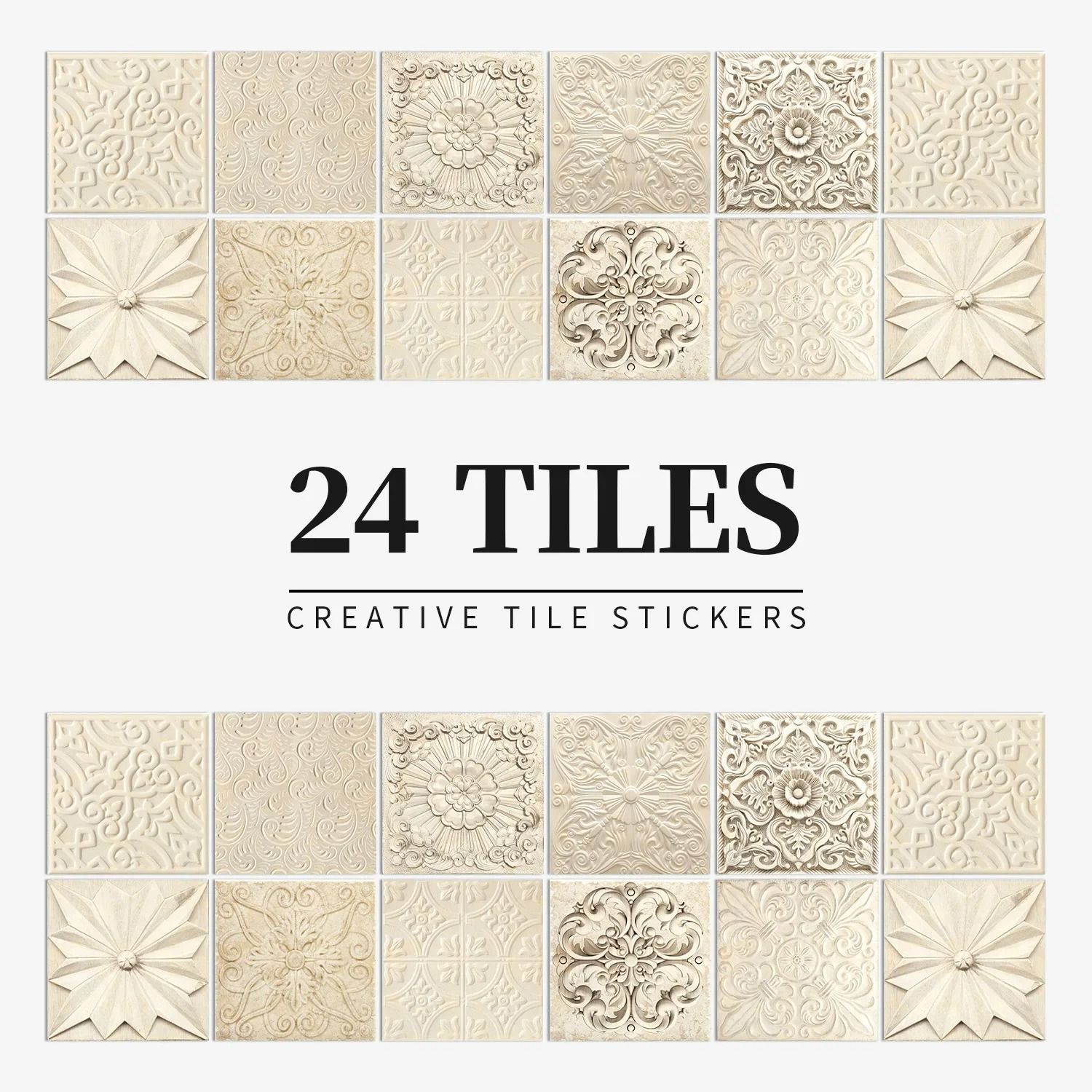 MosaicEase Moroccan Tile Stickers Peel and Stick Tile Stickers Waterproof Vinyl Wall Decals