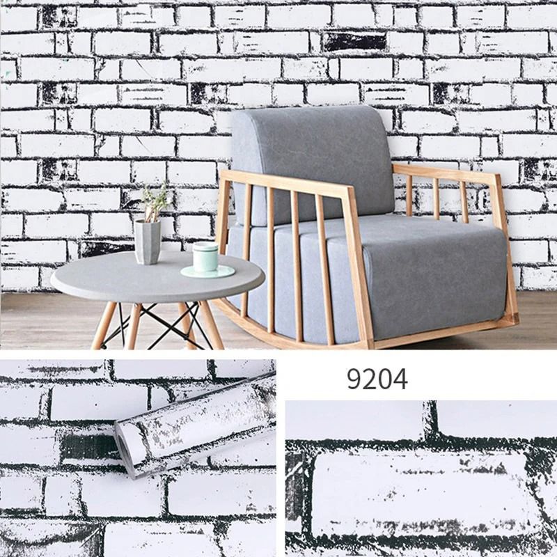 BrickRevive Brick Wallpaper Peel and Stick Red Brick Wallpaper Retro PVC Wall Film