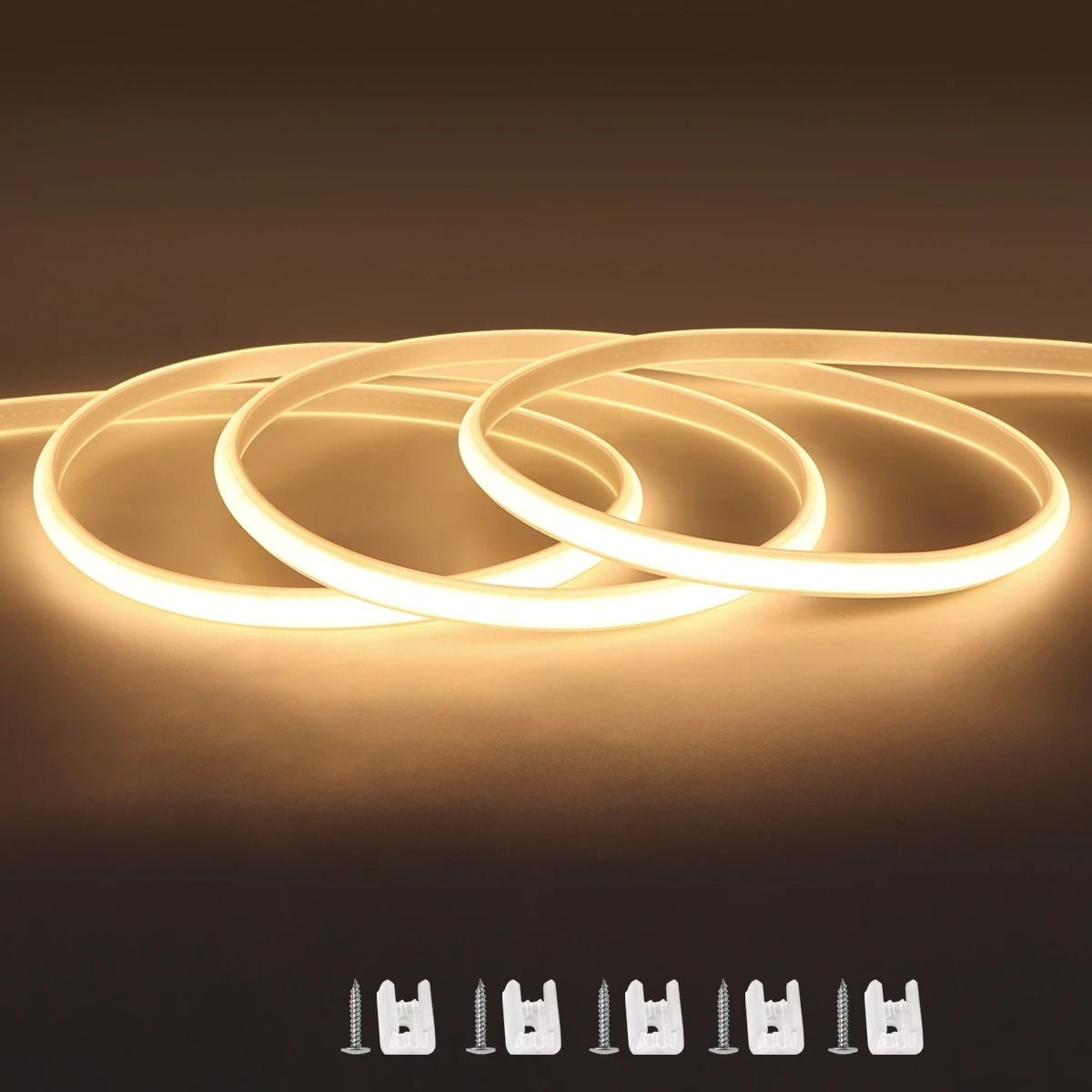 Super Bright COB LED Strip Light 110V 220V Waterproof Flexible Tape
