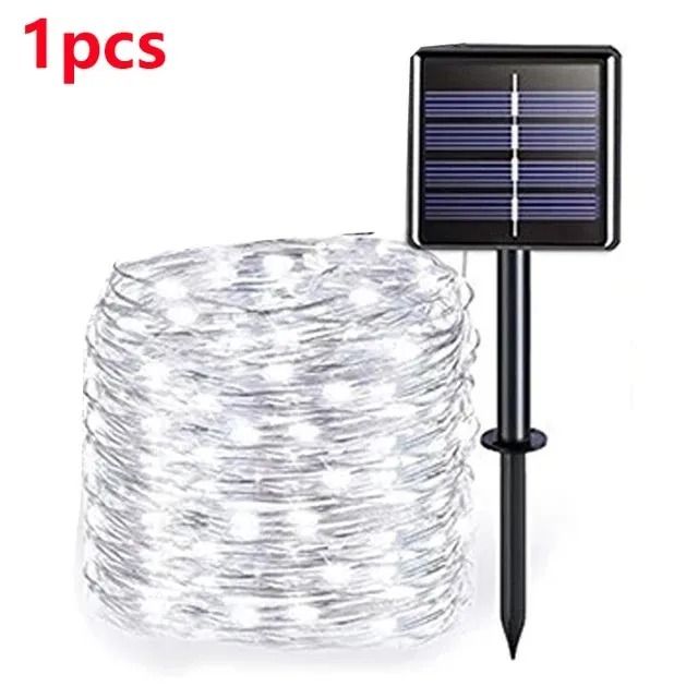 42M 400 LED Solar Fairy String Lights for Outdoor Garden Decor