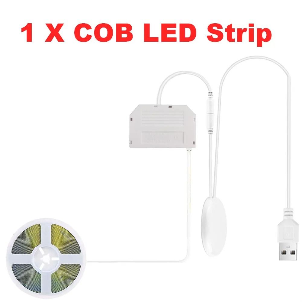 5V USB COB LED Strip Light with Hidden Touch Dimmer