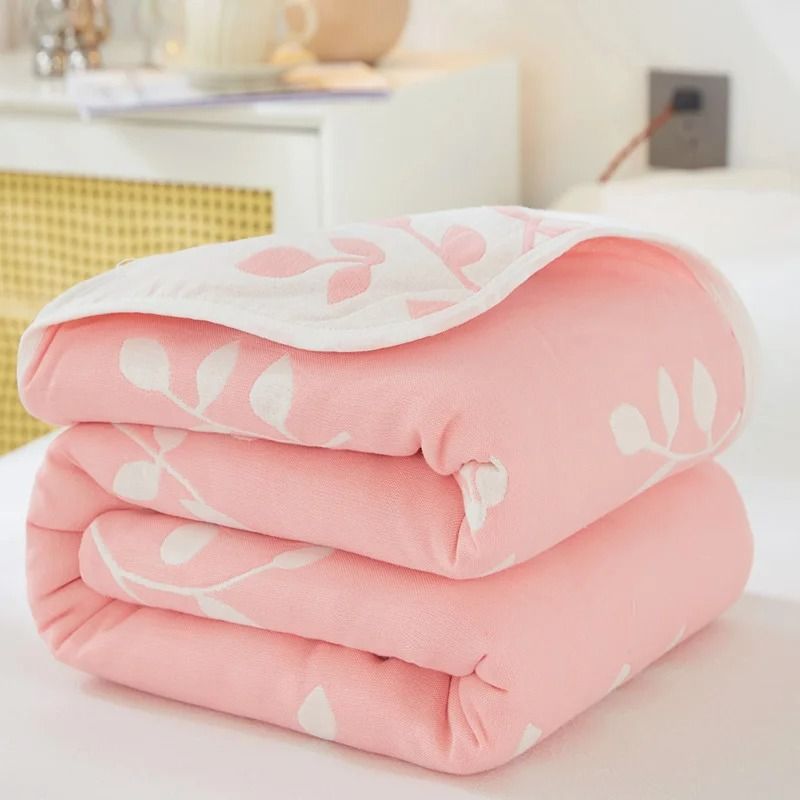 6 Layer Cotton Muslin Blanket Breathable Summer Throw