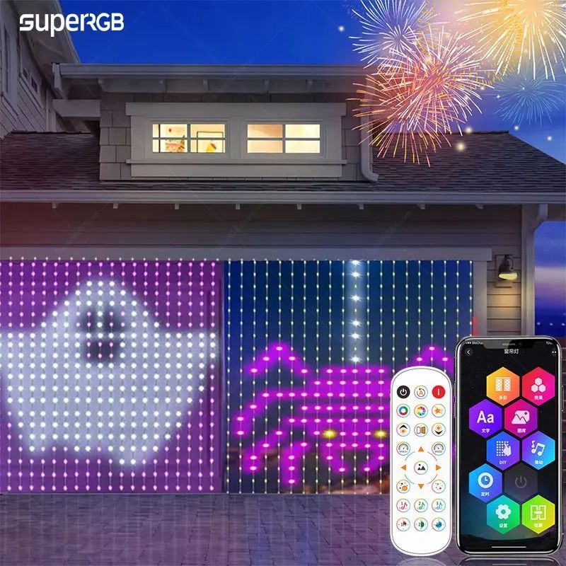 400 LED Smart RGB Curtain Lights with App Remote and Music Sync
