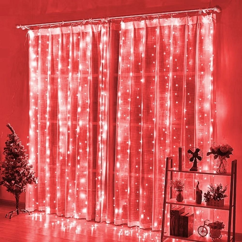 LumiFest LED Curtain Lights USB Fairy Lights with Remote and 8 Modes