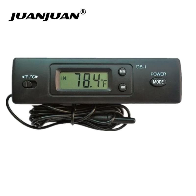 TempView Digital Car Thermometer with Indoor Outdoor Display and Clock
