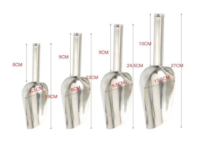 Stainless Steel Ice Scoop Multi-Purpose Buffet Candy and Food Scoop in 8–11 Inch Sizes