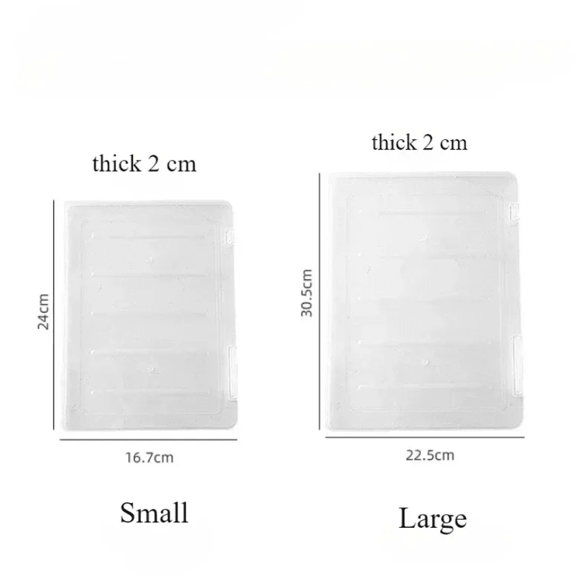 A4 Transparent File Storage Box Double-Buckle Document Organizer for Certificates and Papers