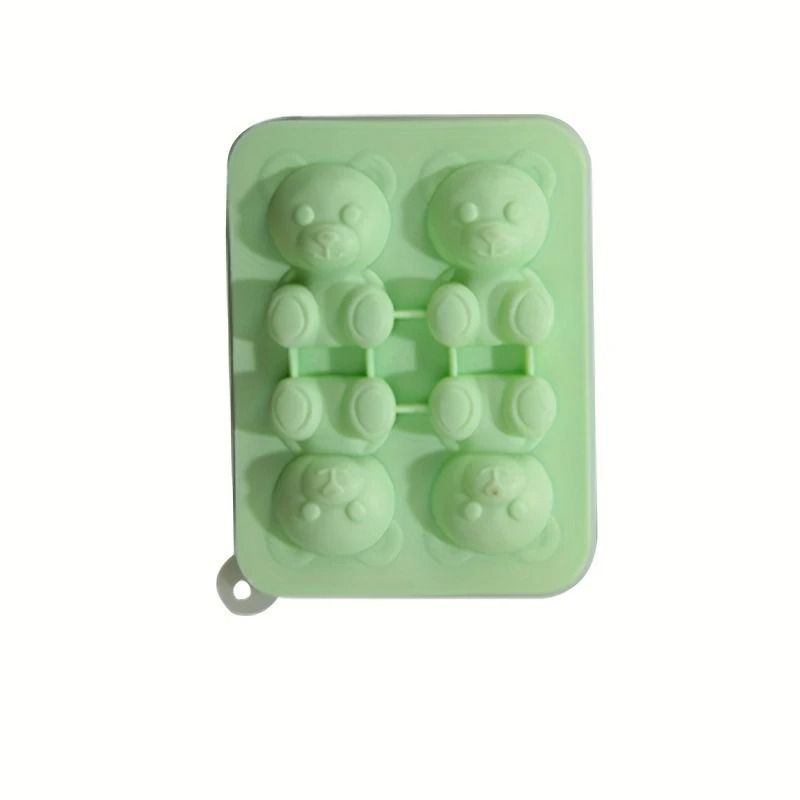 Cute Teddy Bear Ice Cube Tray Flexible Food Grade Silicone Mold