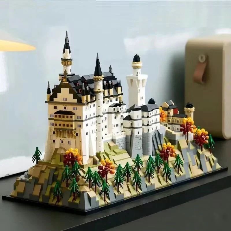Neuschwanstein Castle Architectural Building Set - European Castle Model Kit for Adults