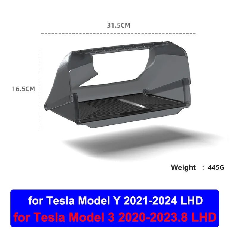 Tesla Under Screen Storage Organizer for Model Y Juniper 2025 & Model 3 Highland – Hidden Central Console Storage Box