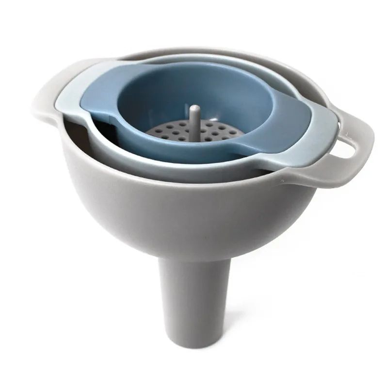 4-in-1 Kitchen Funnel Set with Strainer – BPA-Free Food Grade Oil & Bottle Funnels