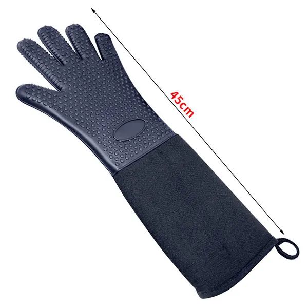 Extra-Long Silicone Oven Mitts – Heat-Resistant Grill & Baking Gloves with Quilted Liner Extra-Long Silicone Oven Mitts – Heat-Resistant Grill & Baking Gloves with Quilted Liner