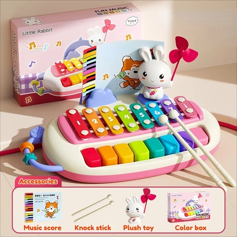 2-in-1 Baby Grand Piano Toy for Musical Learning & Motor Skill Development