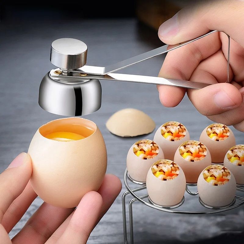 Premium Stainless Steel Egg Topper Cutter & Boiled Egg Opene | Inspire ...