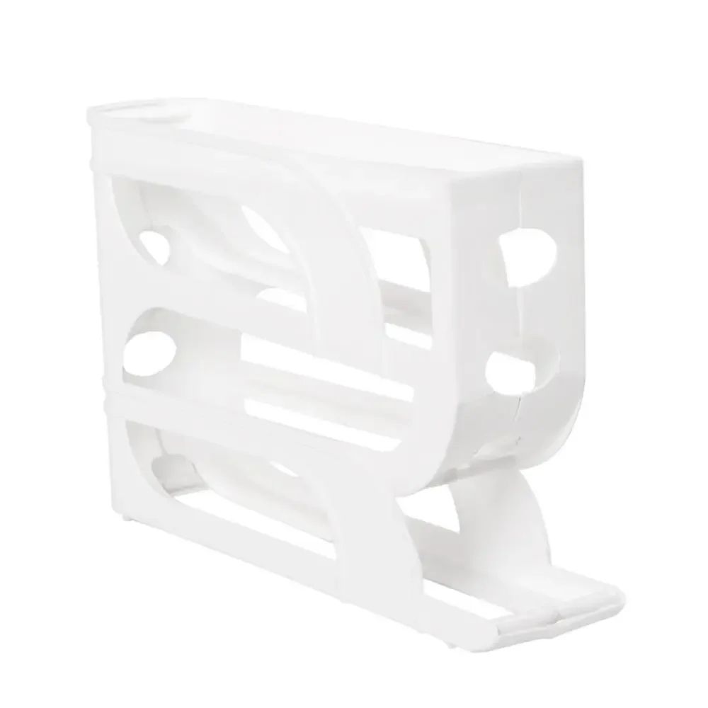 FreshFlow Automatic Egg Roller Storage Box - Large Capacity 4-Tier Refrigerator Egg Organizer