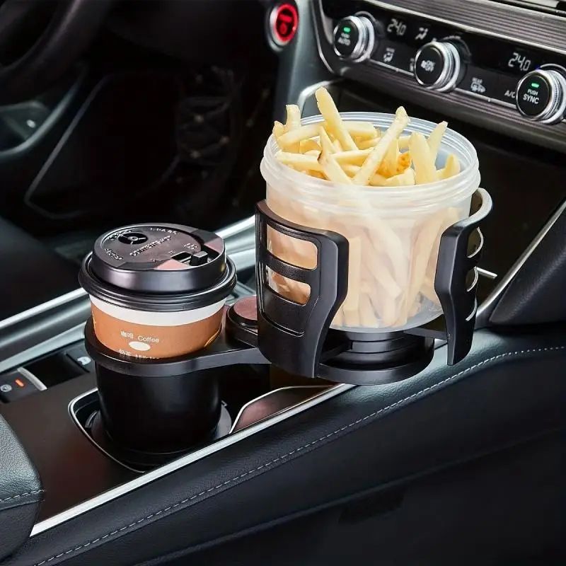 DriveMax Car Cup Holder Expander – Dual Cup Holder with Phone & Organizer Tray