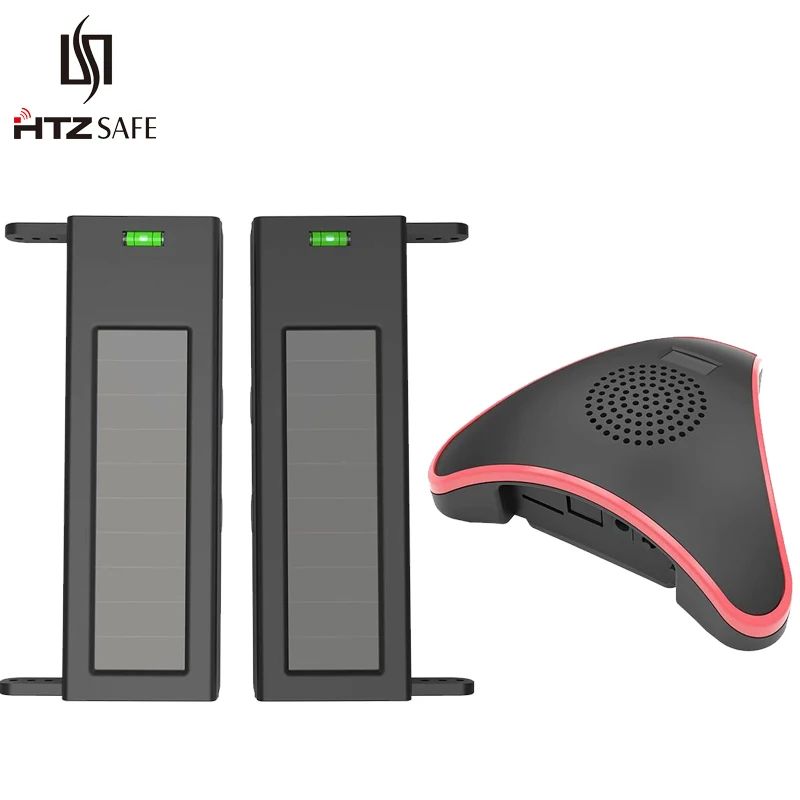 HTZSAFE Solar Wireless Driveway Alert System - Long-Range Motion Detection Security